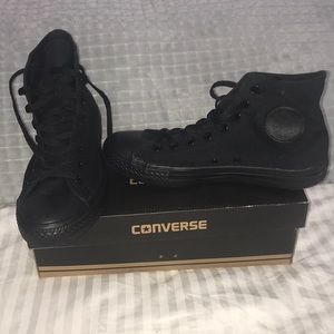 Black high top converse